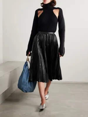 Proenza Schouler Rosalyn Faux Leather Skirt in Black