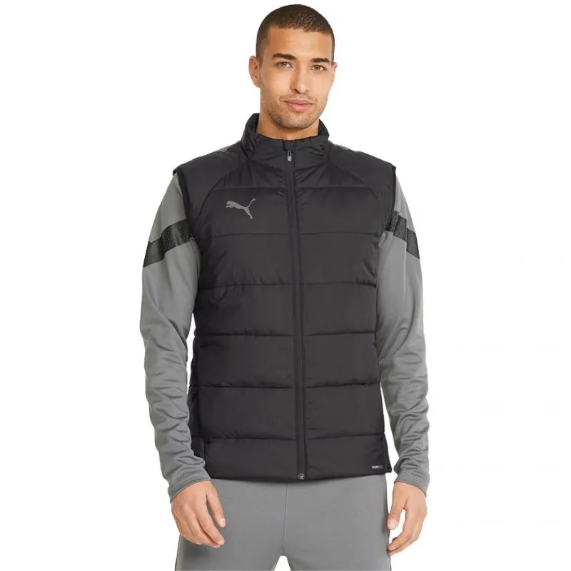 Puma Men’s Black TeamLIGA Insulated Vest with Wind and Water Protection