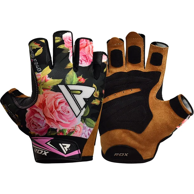 RDX F24 Floral Gym Workout Gloves for Women