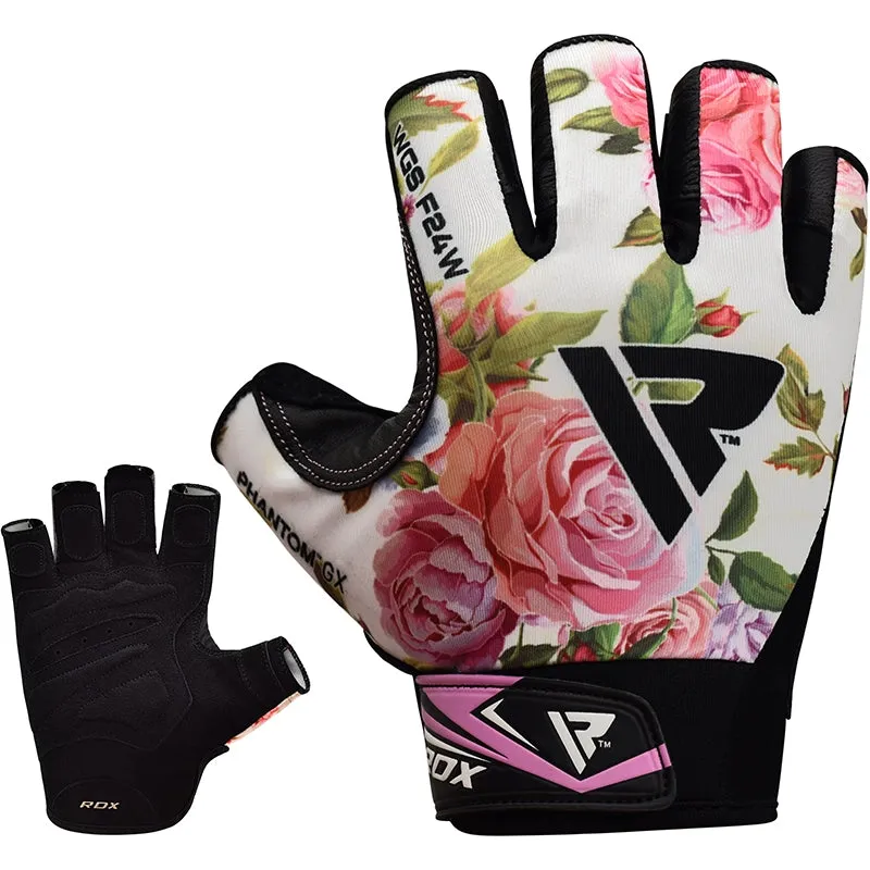 RDX F24 Floral Gym Workout Gloves for Women