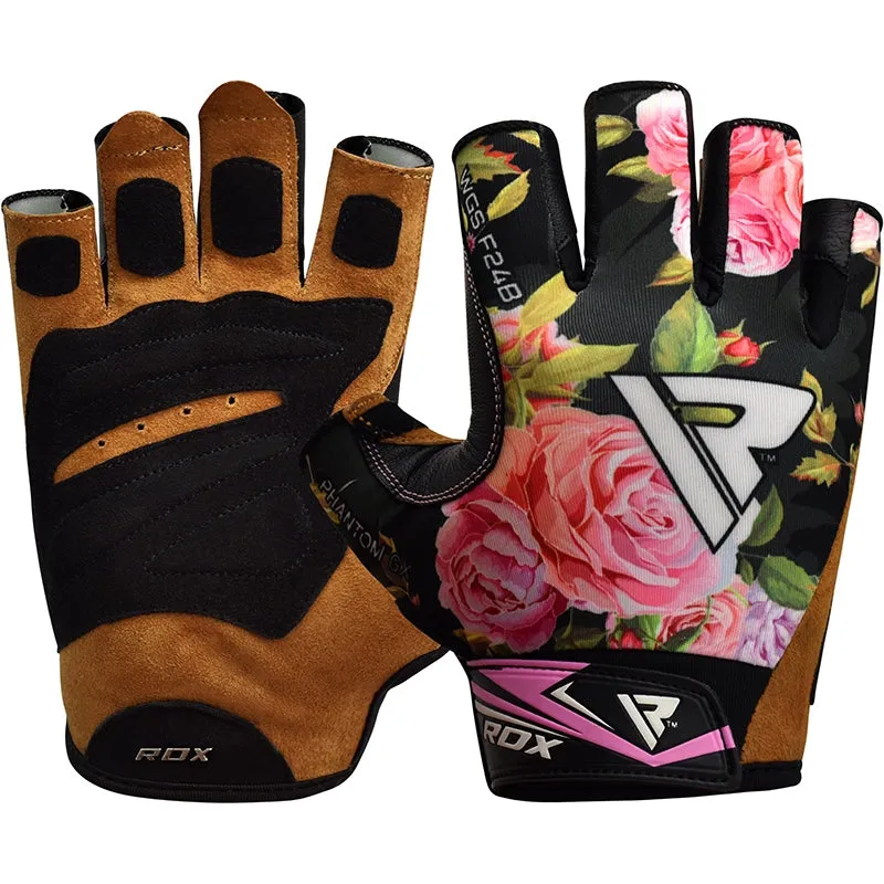 RDX F24 Floral Gym Workout Gloves for Women