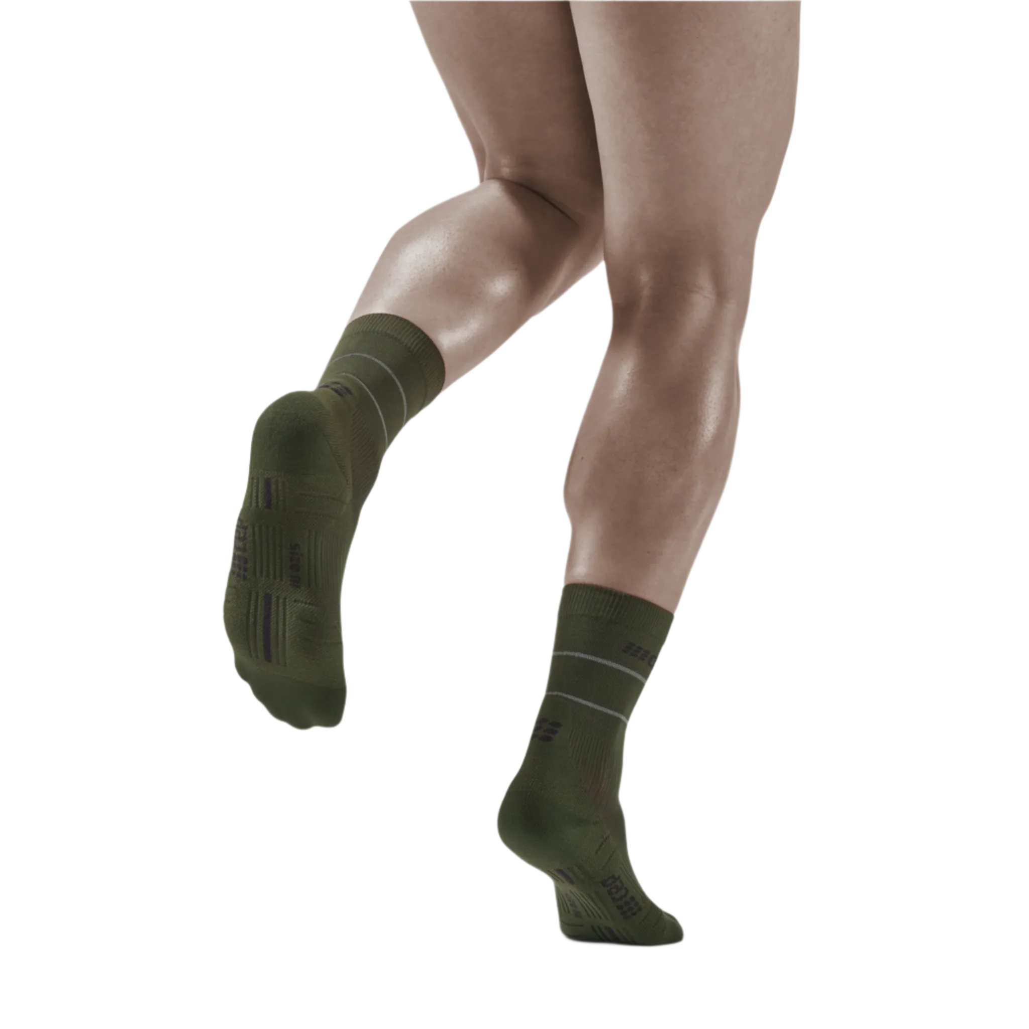 Reflective Mid Cut Compression Socks, Men