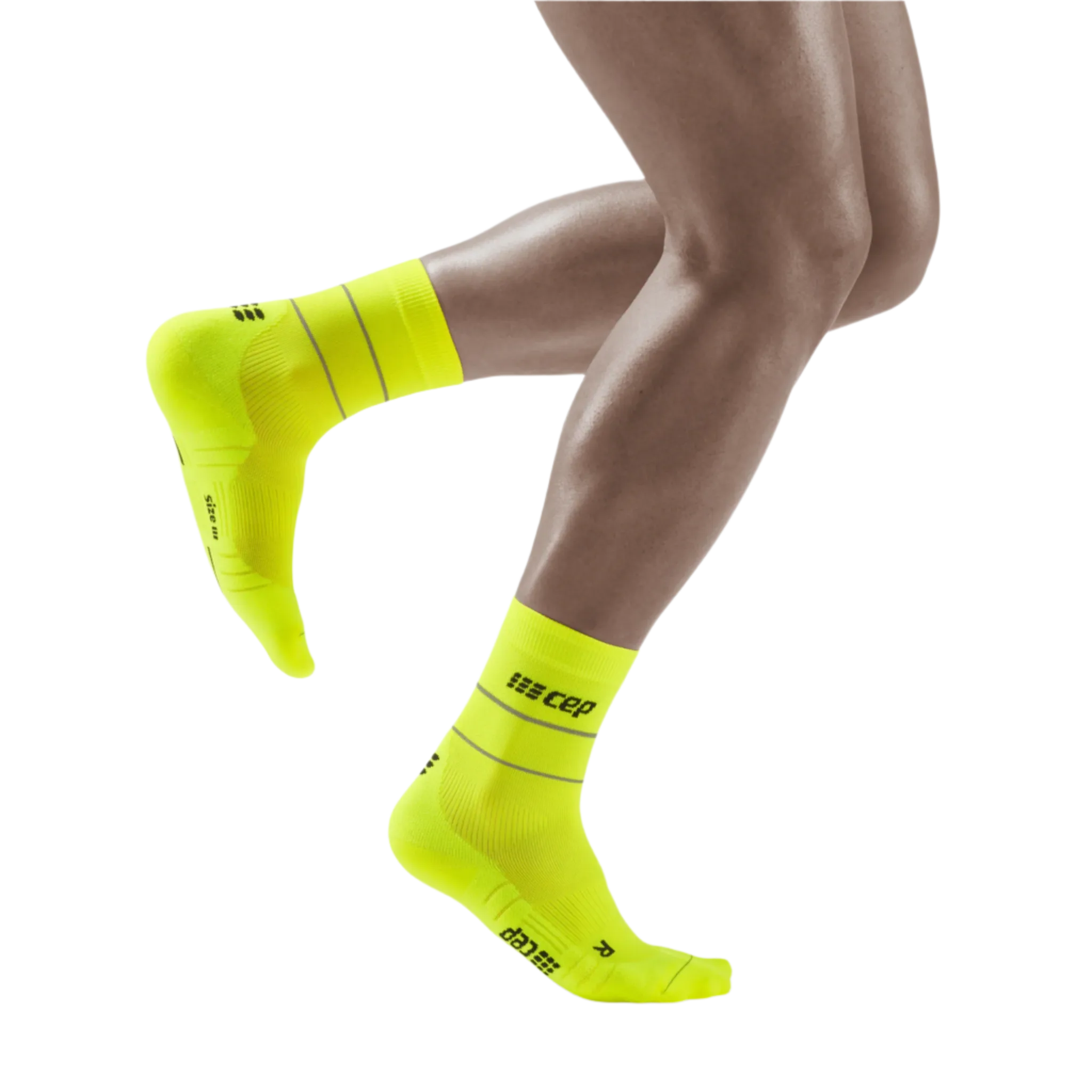 Reflective Mid Cut Compression Socks, Men