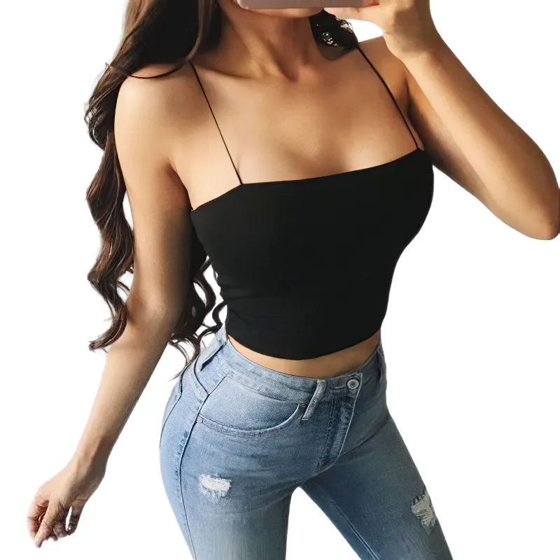 Sexy Camis Crop Sleeveless Top For Women / Ladies Casual Strap Clothing