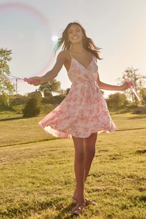 Soft Sunrise Ruffled Floral Mini Sundress