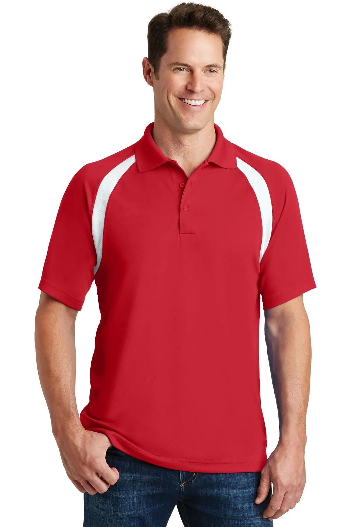 Sport-Tek Dry Zone Colorblock Raglan Polo. T476