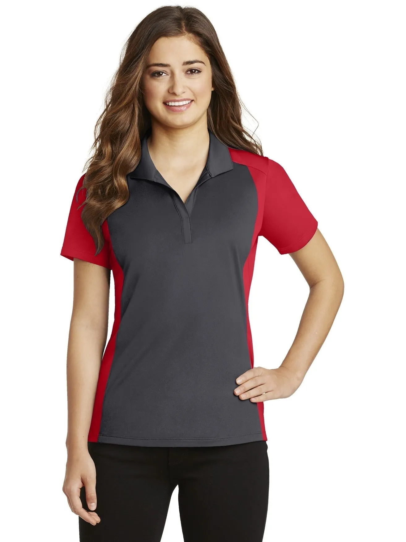 Sport-Tek Ladies Colorblock Micropique Sport-Wick Polo