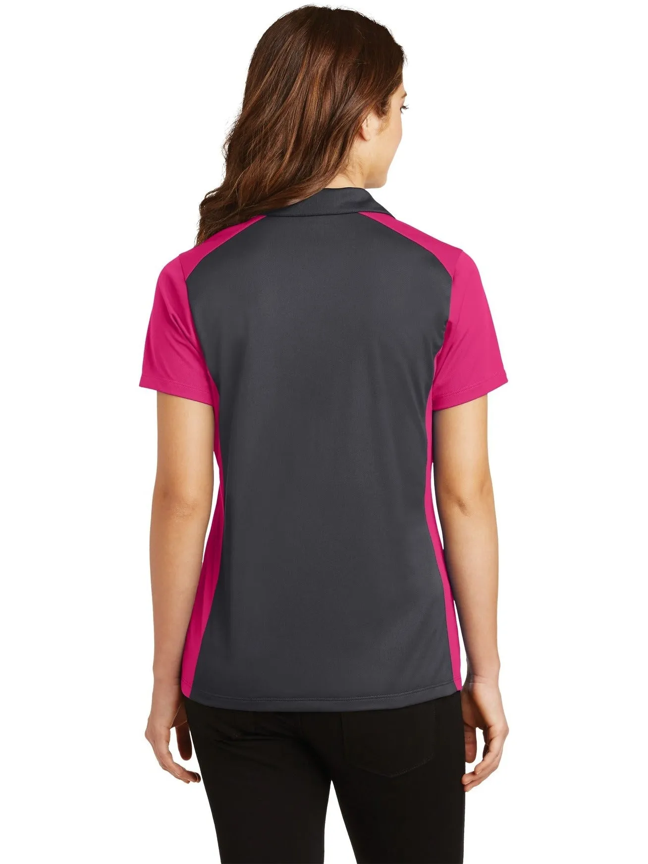 Sport-Tek Ladies Colorblock Micropique Sport-Wick Polo