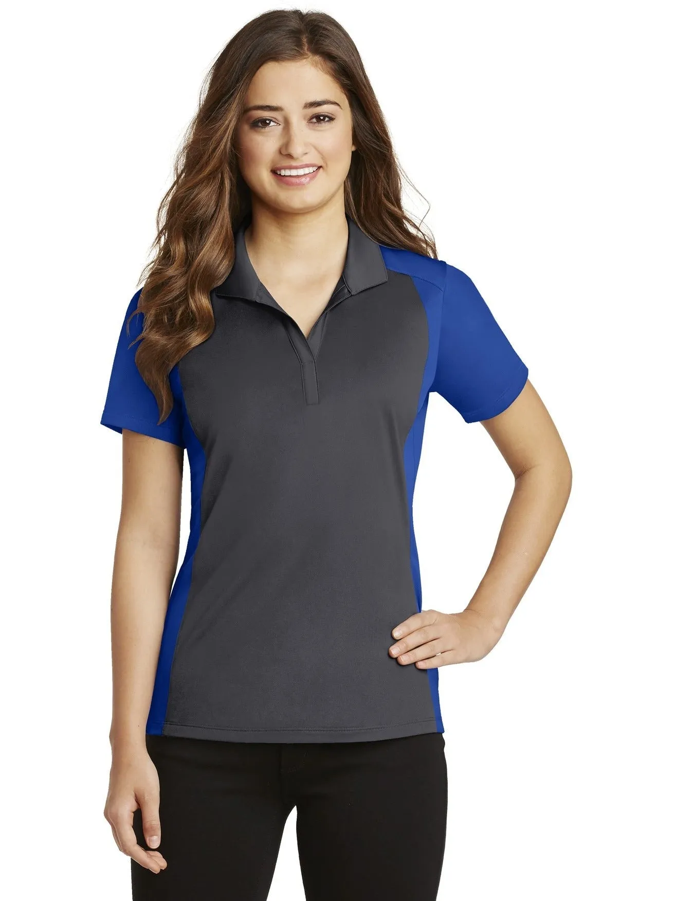 Sport-Tek Ladies Colorblock Micropique Sport-Wick Polo