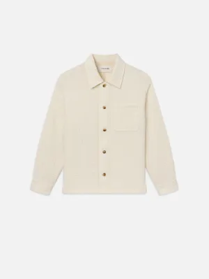 Textured Shirt Jacket -- Off White