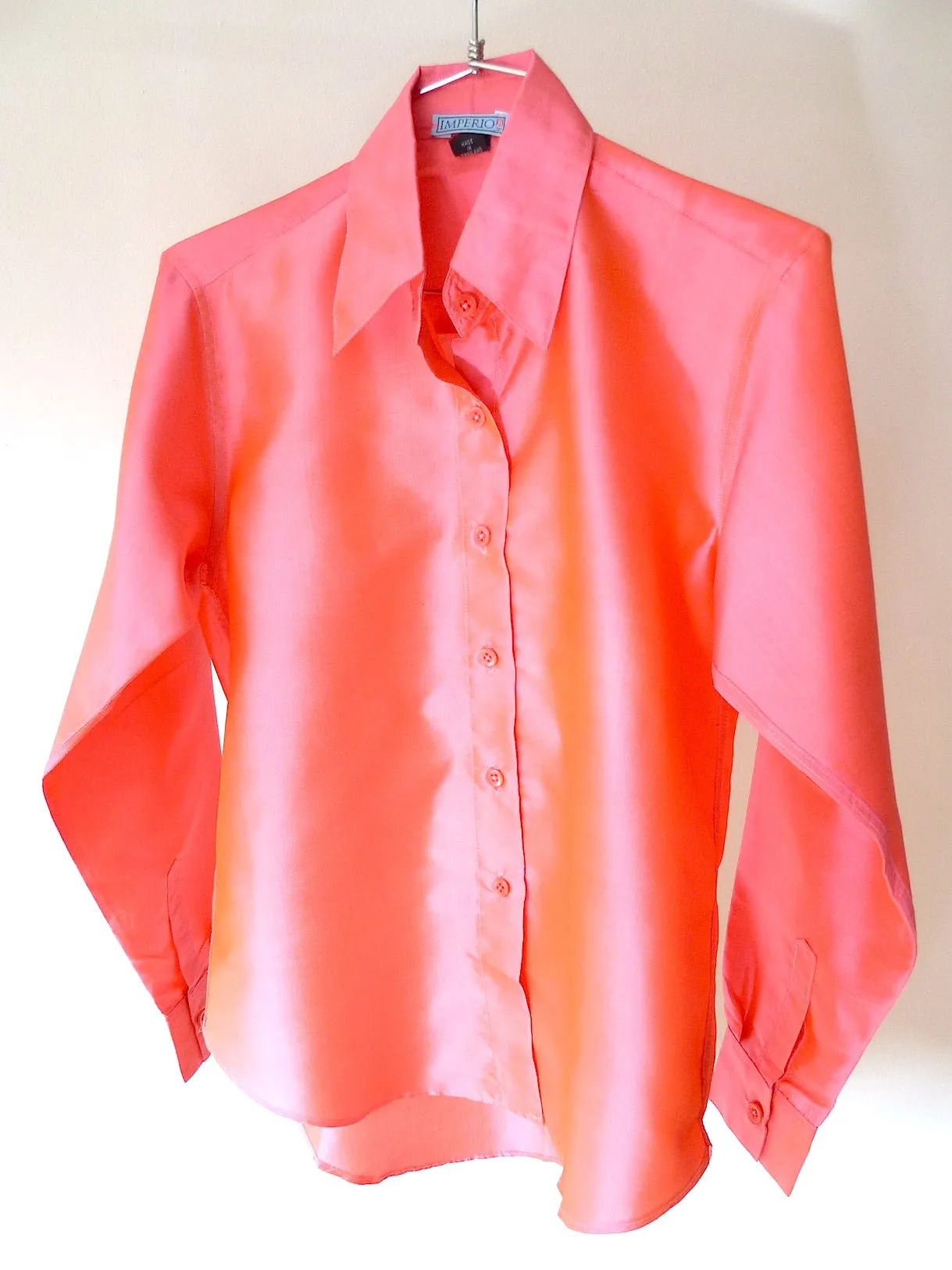 Thai Silk Button Down Shirt Assorted Pinks