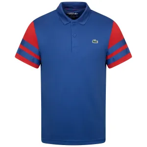 Ultra-Dry Colorblock Tennis Polo Navy Blue/Bordeaux - SS24