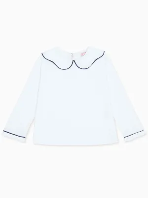 White Iziar Long Sleeve Girl Top