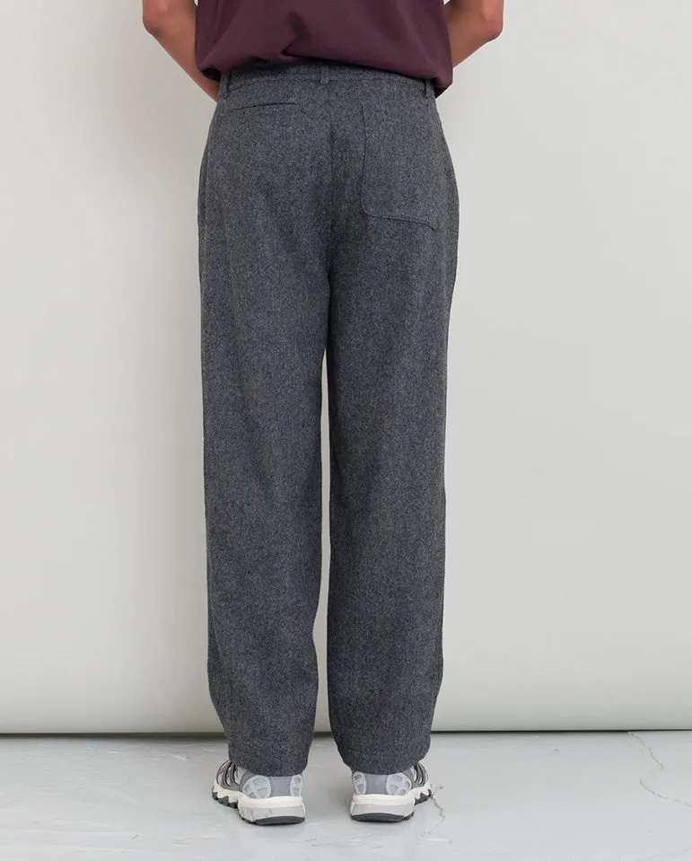 Wide fit Trouser Charcoal Wool Melange