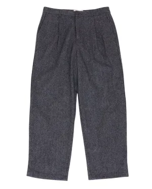 Wide fit Trouser Charcoal Wool Melange