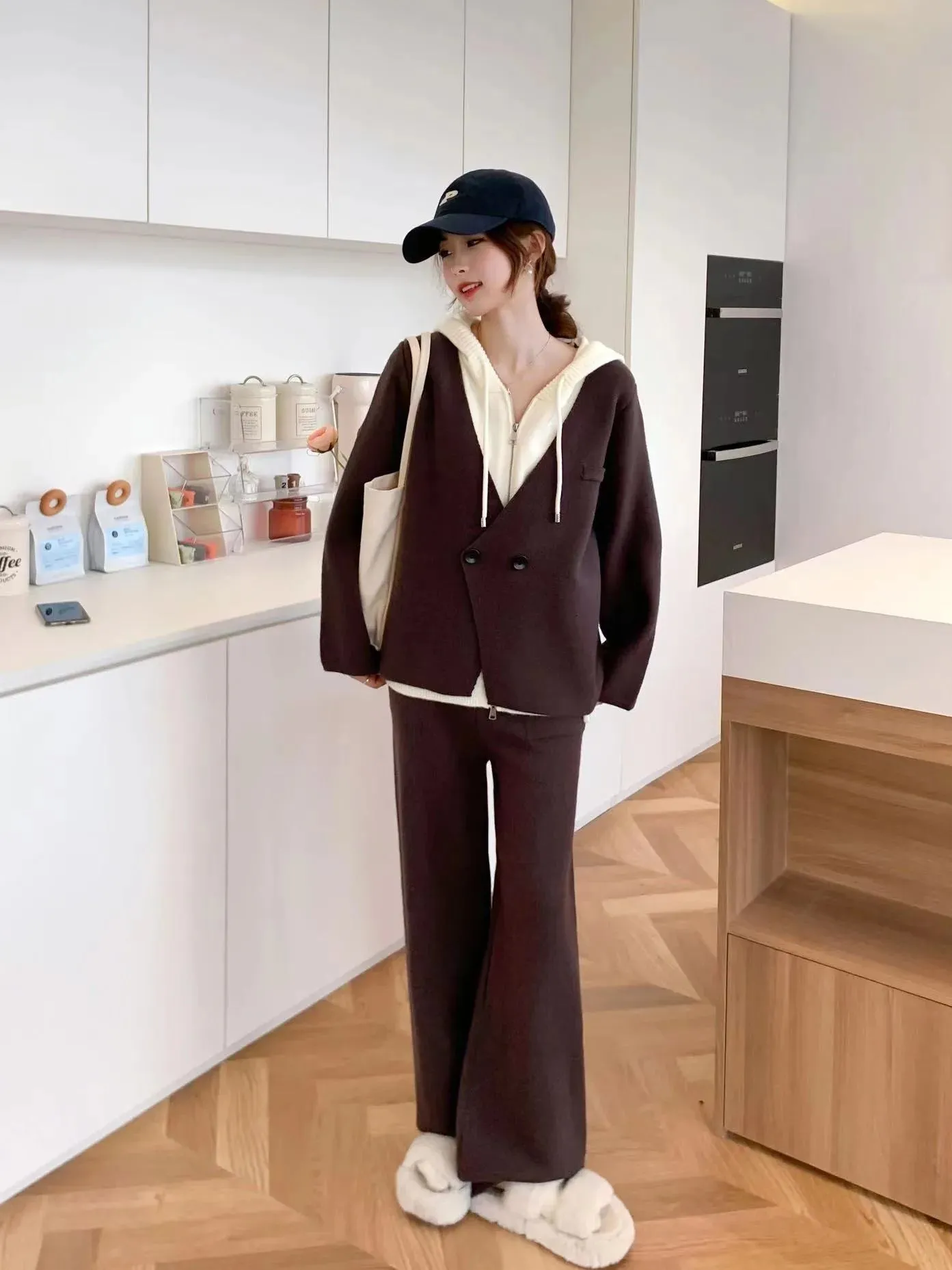 Women's Cozy Luxe Knitted Two Piece Loungewear Set