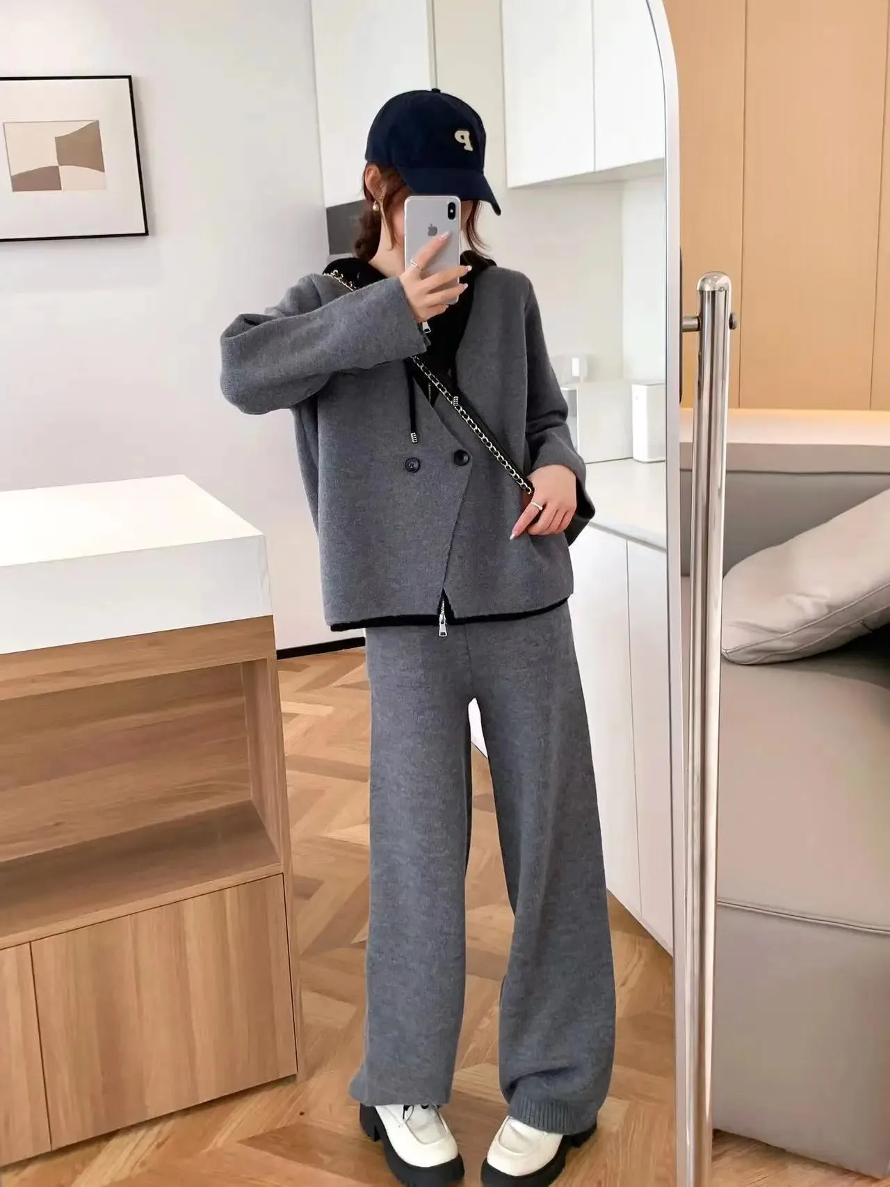 Women's Cozy Luxe Knitted Two Piece Loungewear Set