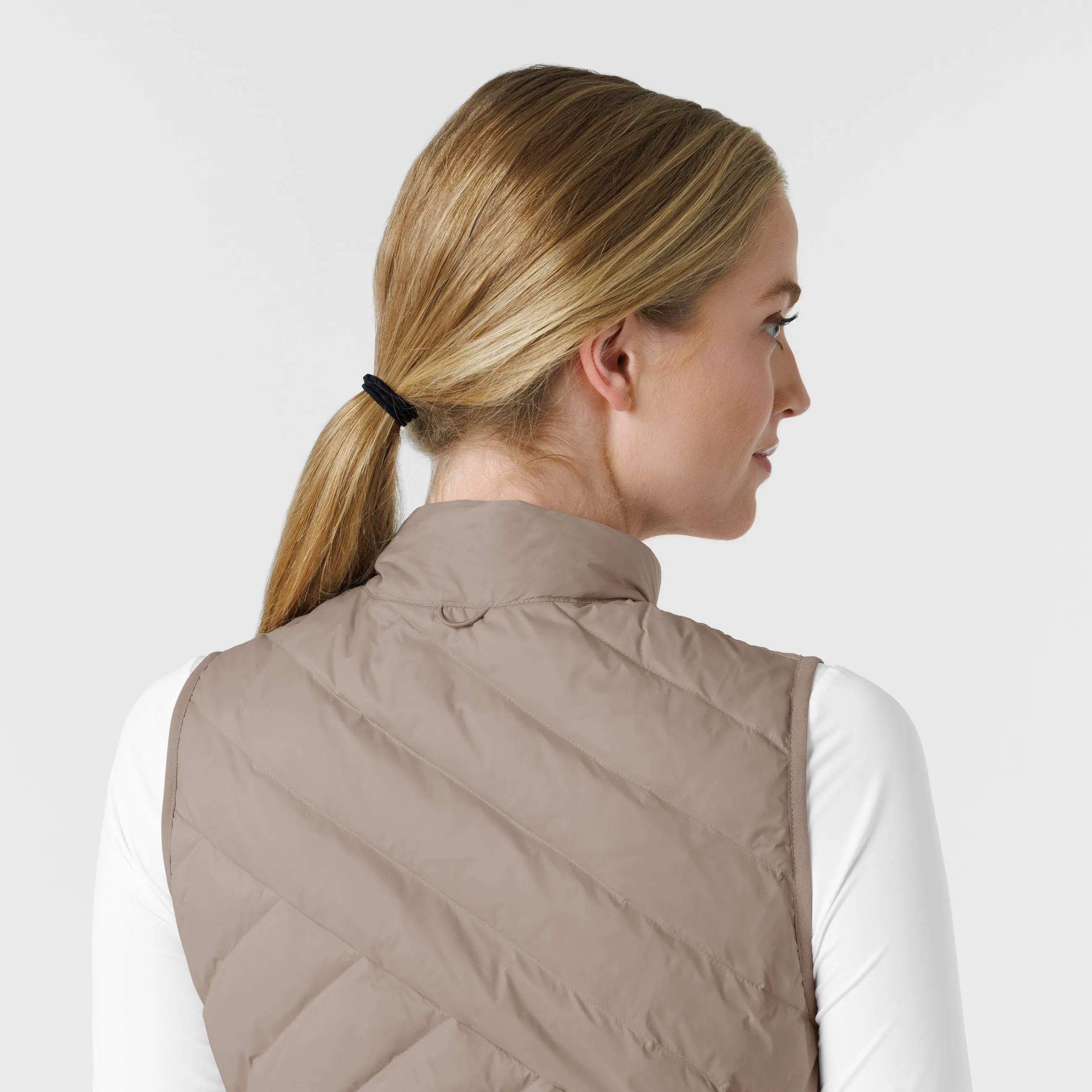 Women's Quilted Scrub Vest - Haze