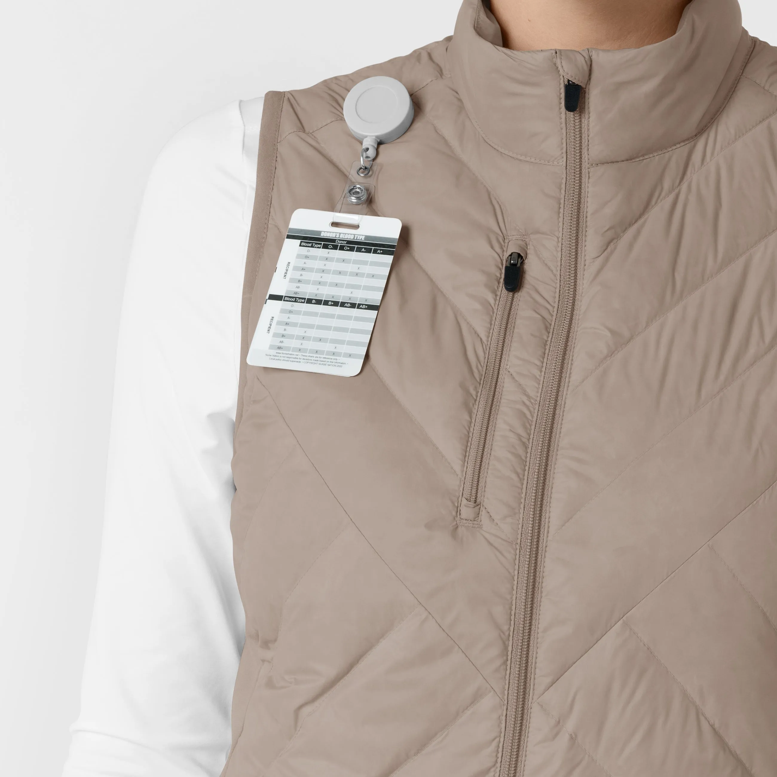 Women's Quilted Scrub Vest - Haze