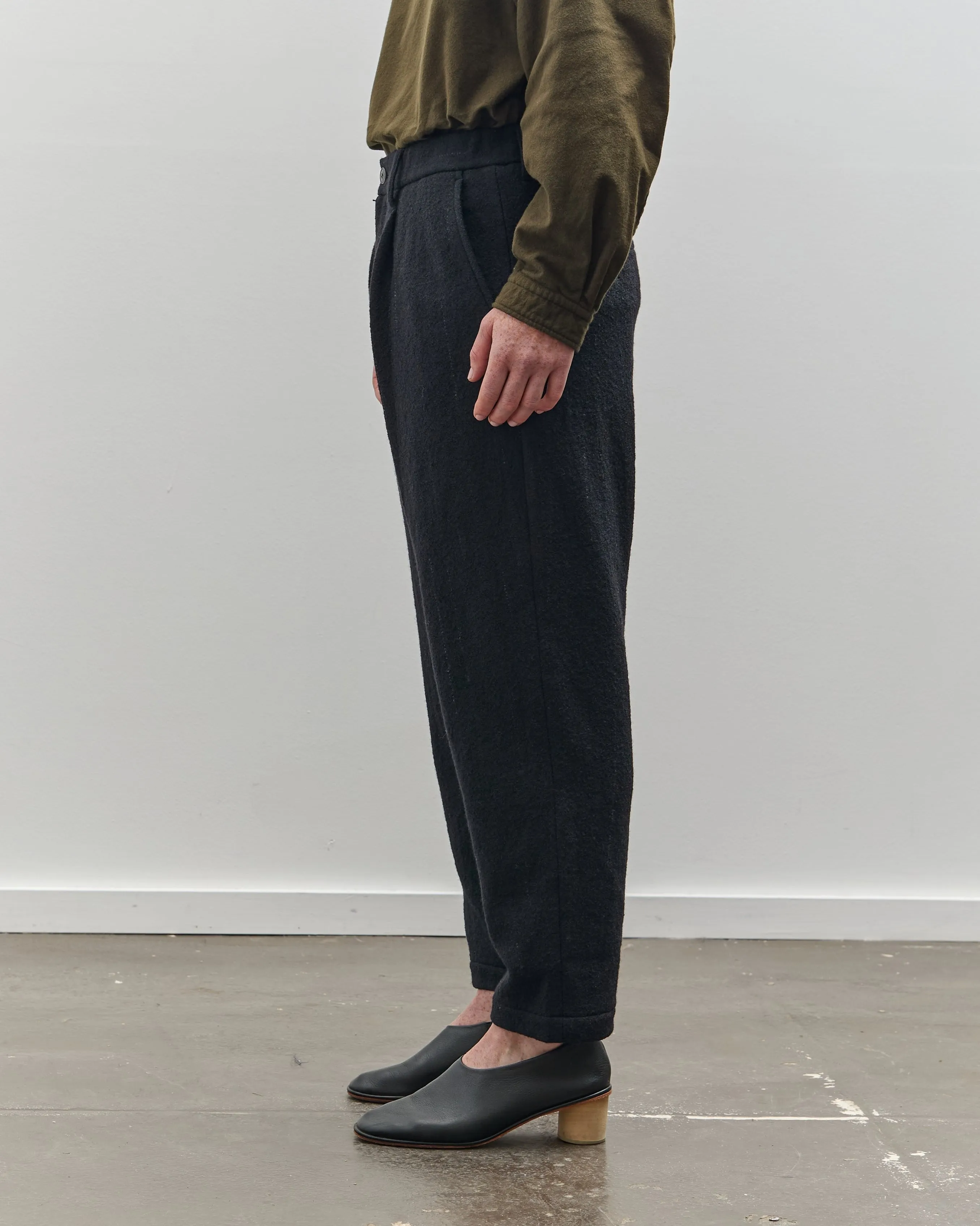 Yoko Sakamoto Kasuri Tapered Trouser, Black