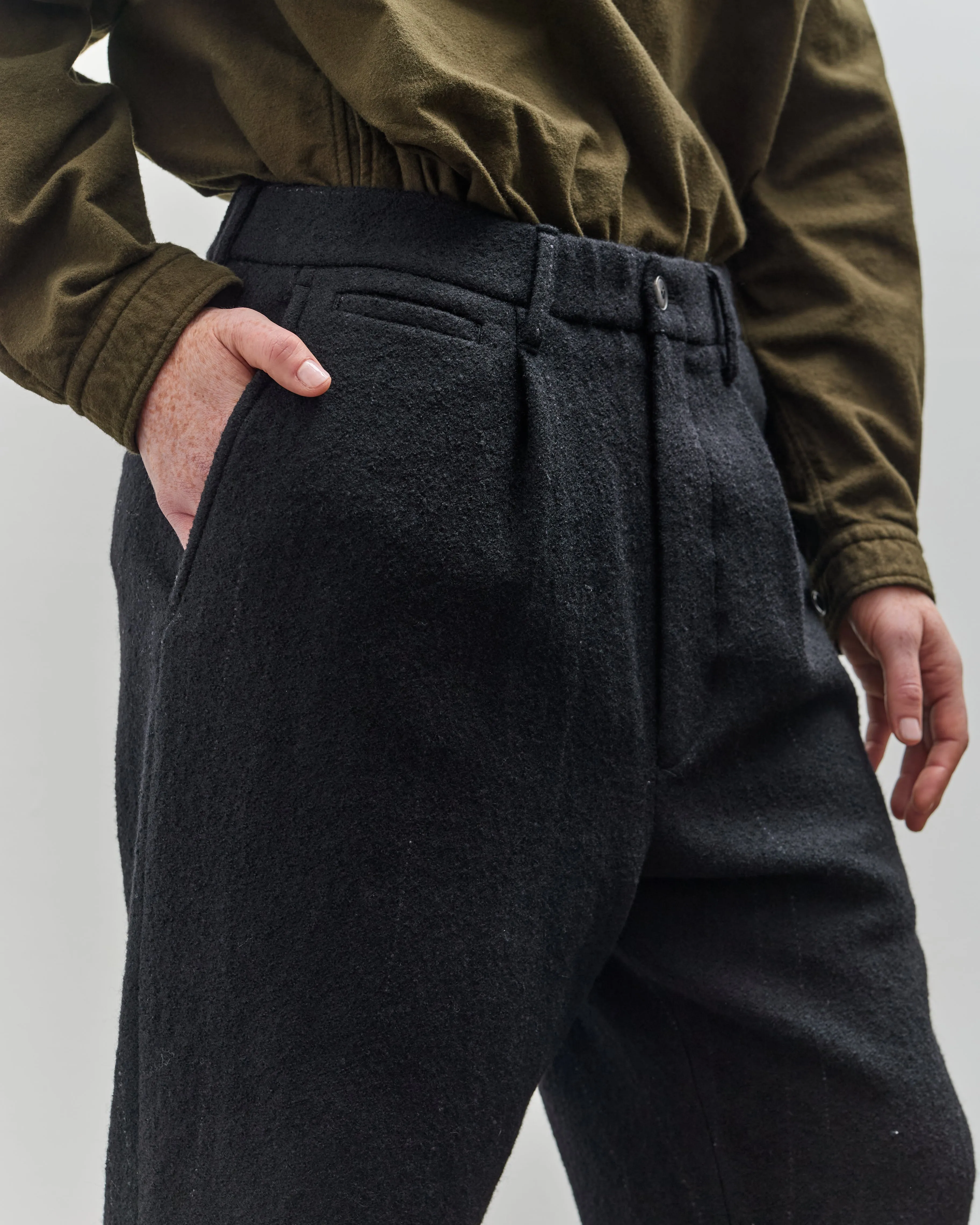 Yoko Sakamoto Kasuri Tapered Trouser, Black